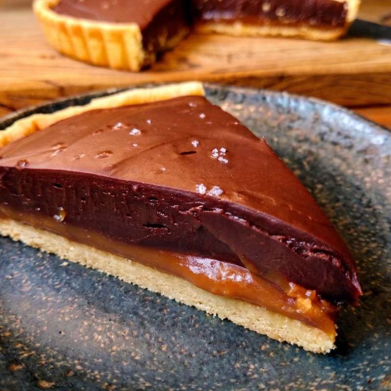 Torta de Chocolate com Caramelo e Flor de Sal